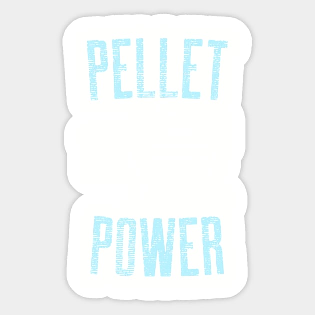 Pellet Power Smoker Design Jeans Blue White Sticker by Preston James Designs